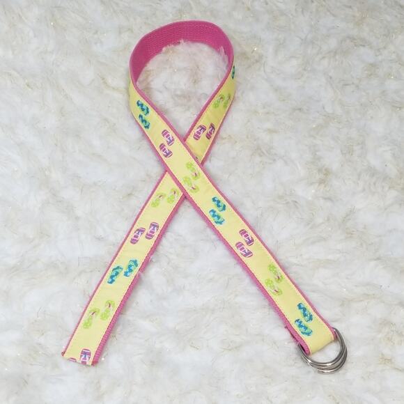 FlipFlop Print Belt Sm/Med Sandals Beach Summer Bright BarbieCore - Picture 5 of 7